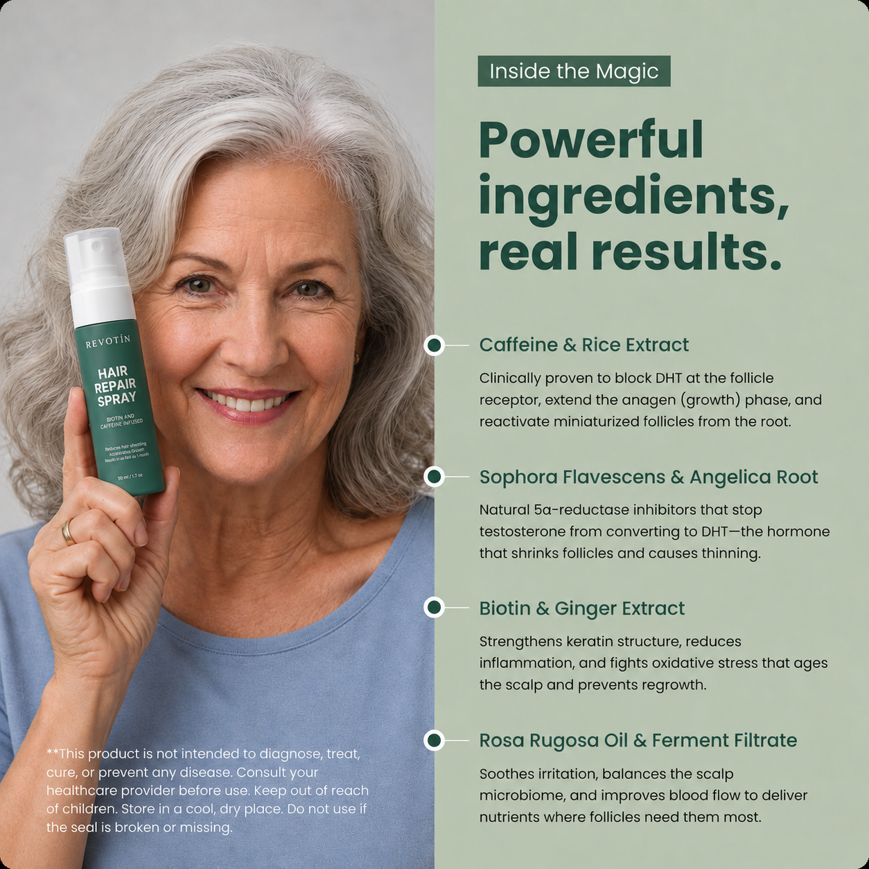 Revotín Repair Spray — Eliminates Thinning Hair